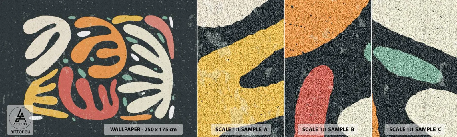 Fotótapéta Minta Öntapadós Deluxe Sticker - Kompozíció - mindjárt elkaplak - Boho, Minimalizmus, Idős - 100x30 cm