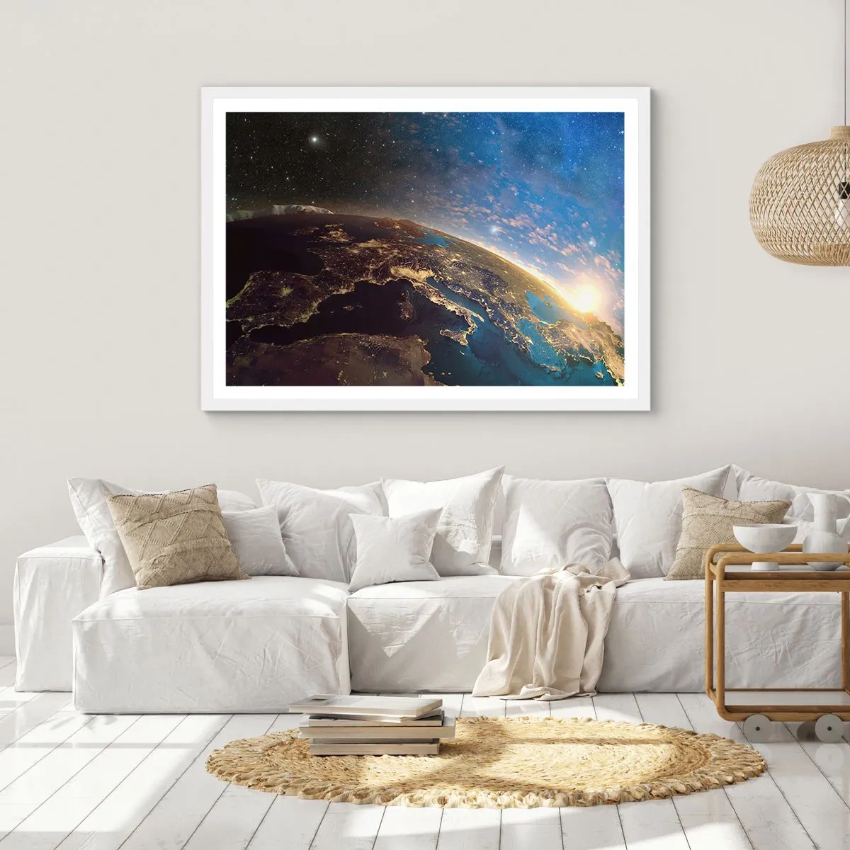 Poszter fekete keretben - Tekintsünk magunkra távolról - 91x61 cm