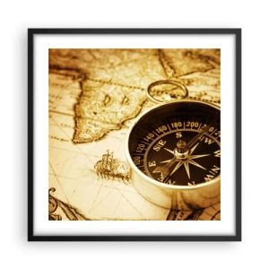 Poszter fehér keretben - Keletre, vagy nyugatra? - 50x50 cm