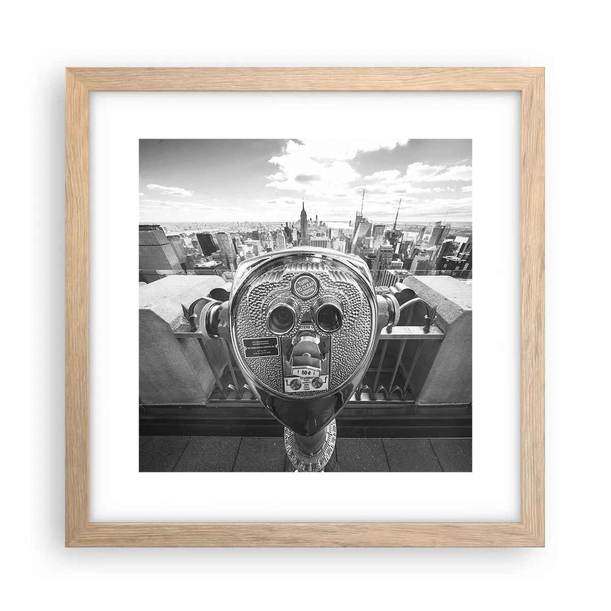 Poszter világos tölgy keretben - A városok városa - 30x30 cm