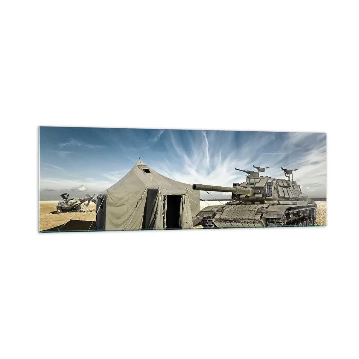 Üveg kép - Katonai álom - 160x50 cm