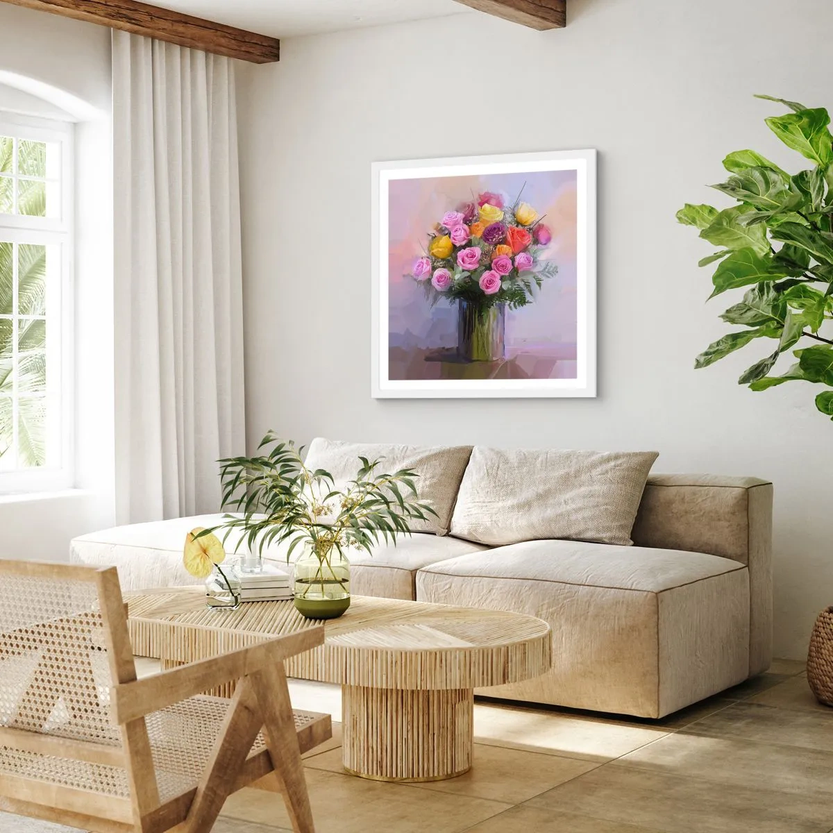 Poszter fekete keretben - Megtartott szépség - 30x30 cm