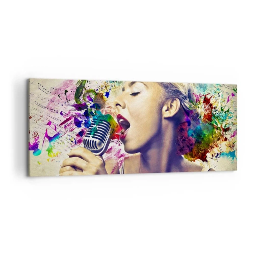 Vászonkép - Fesd meg a világot a hangoddal - 100x40 cm