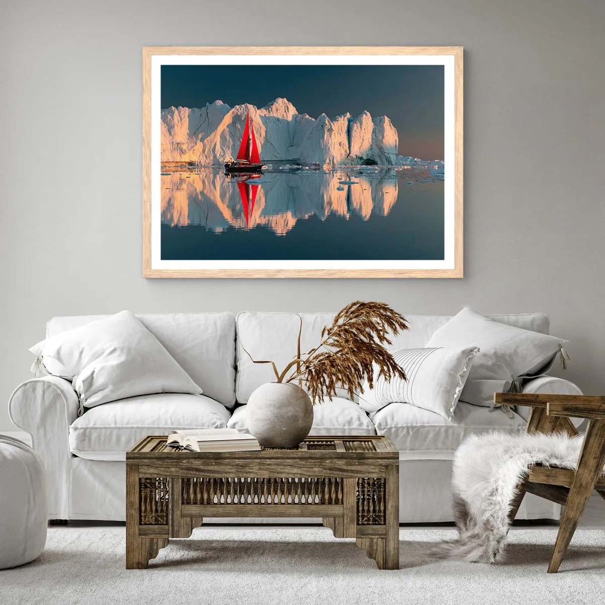 Poszter világos tölgy keretben - A világ peremén - 91x61 cm