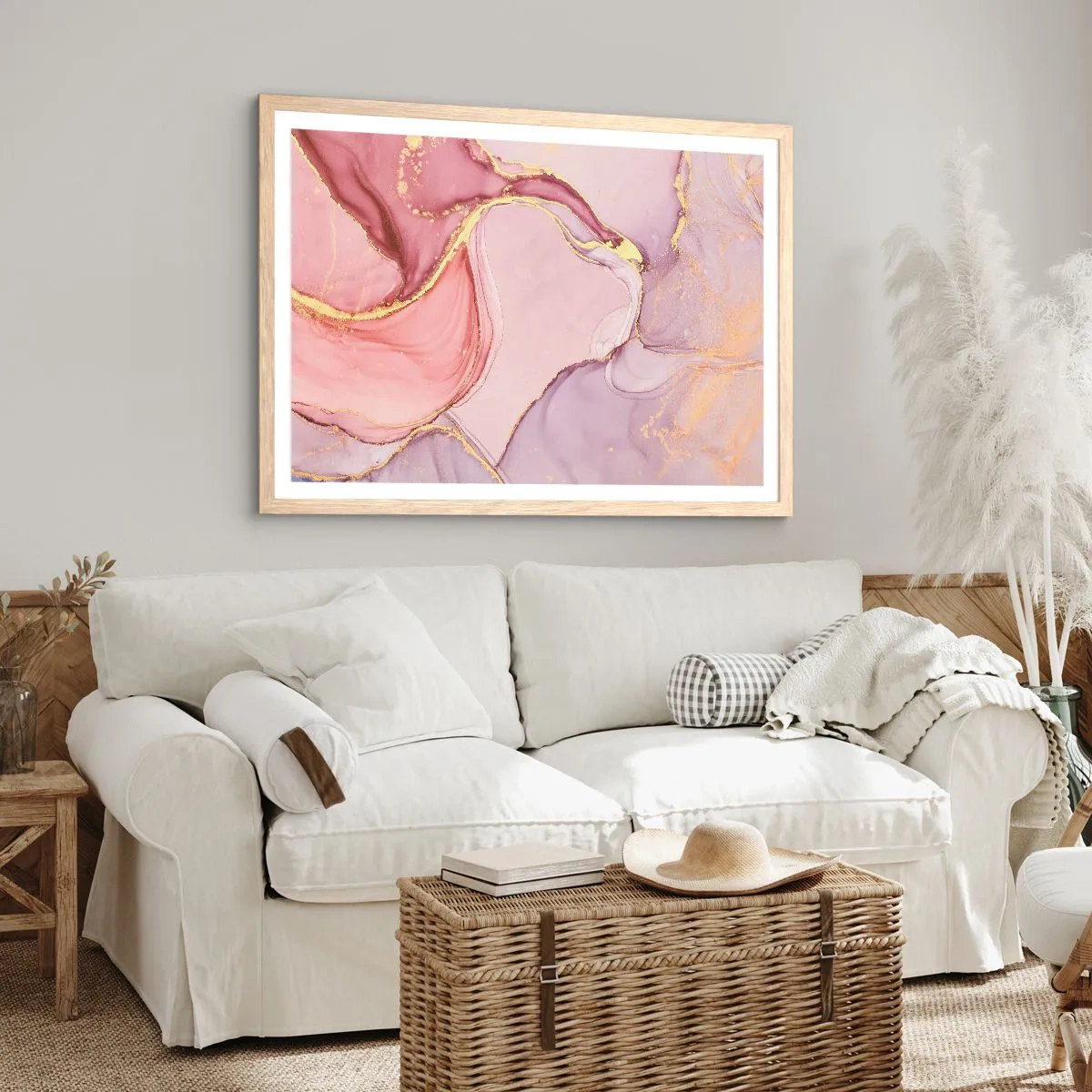 Poszter világos tölgy keretben - A színek simogatása - 91x61 cm