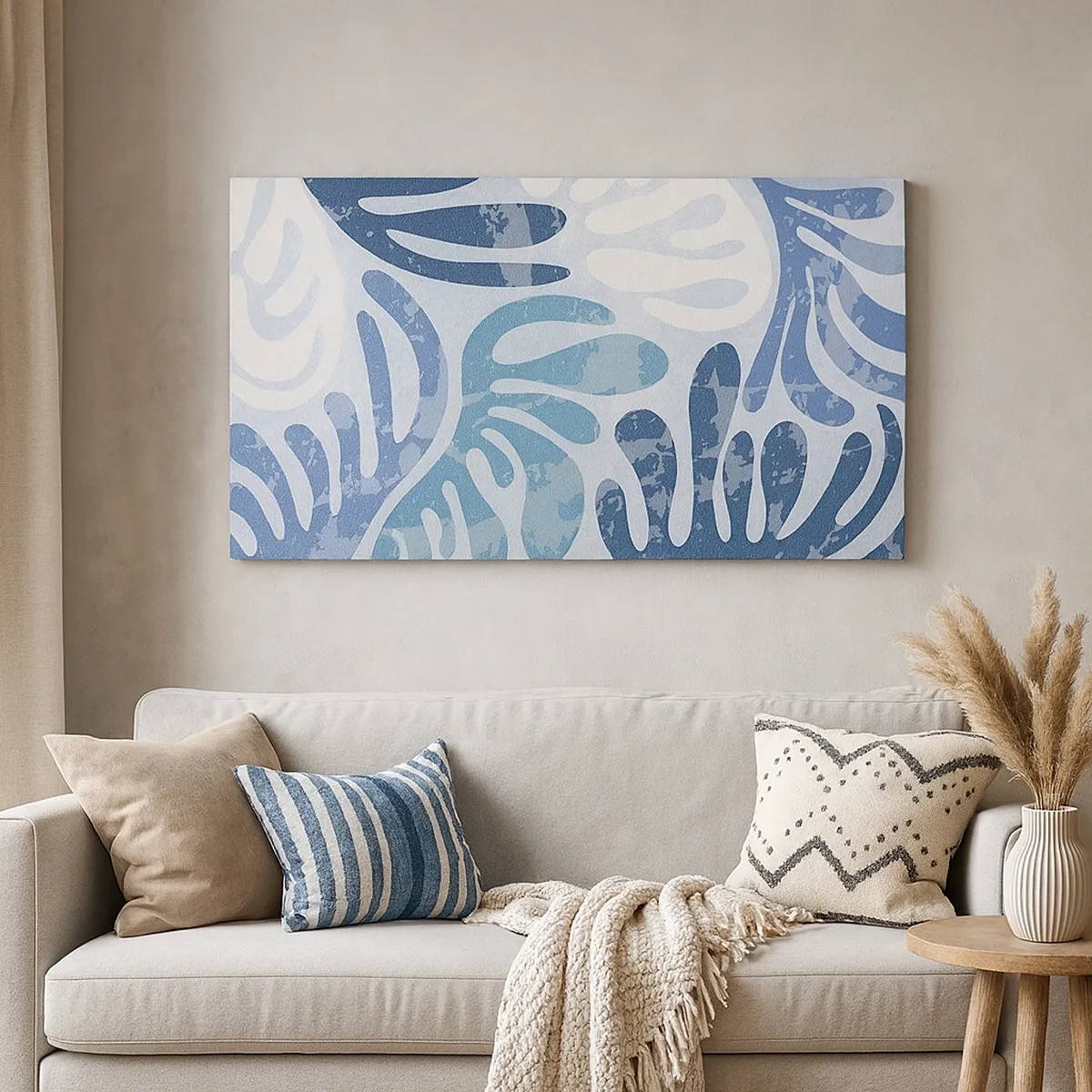 Vászonkép - Kék páfrányok - 30x30 cm