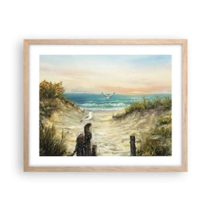 Poszter világos tölgy keretben - Szélcsend - 50x40 cm