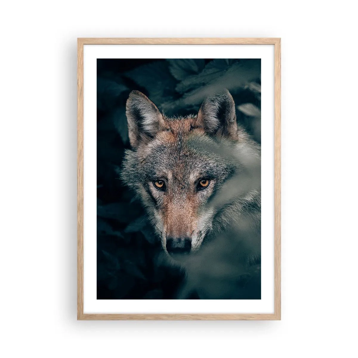 Poszter világos tölgy keretben - Vadász - 50x70 cm