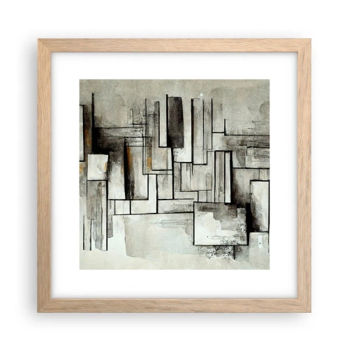 Poszter világos tölgy keretben - Az egyszerűség ereje - 30x30 cm