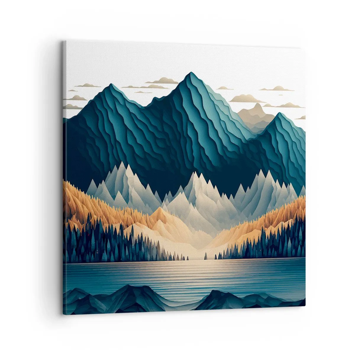Vászonkép - Tökéletes hegyi táj - 50x50 cm