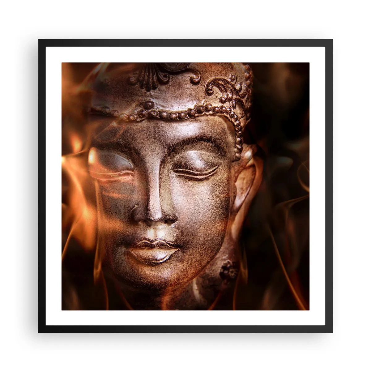 Poszter fehér keretben - Csak itt és most létezik - 60x60 cm