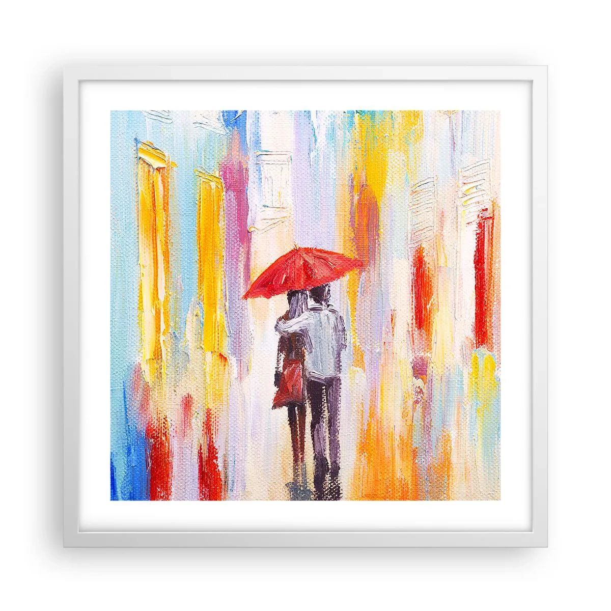 Poszter fekete keretben - Hadd essen az eső - 50x50 cm