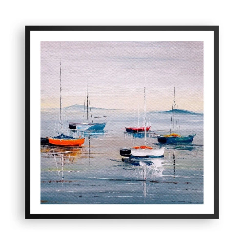 Poszter fehér keretben - Jól megérdemelt pihenés - 60x60 cm