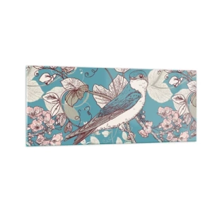 Üveg kép - A vörös és ezüst tűlevelűben - 100x40 cm