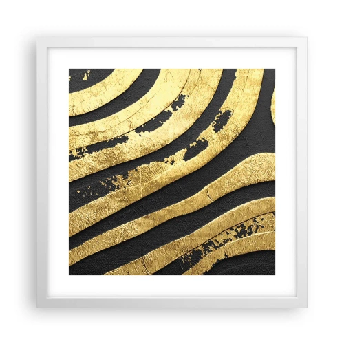 Poszter fekete keretben - Minden folyik - 40x40 cm