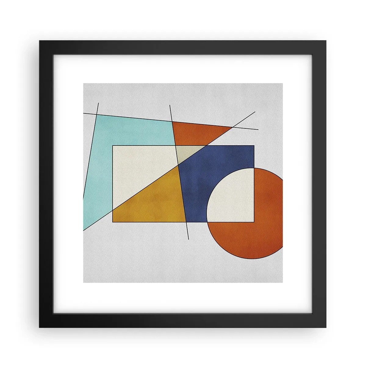 Poszter fehér keretben - Absztrakció: modernista szórakozás - 30x30 cm