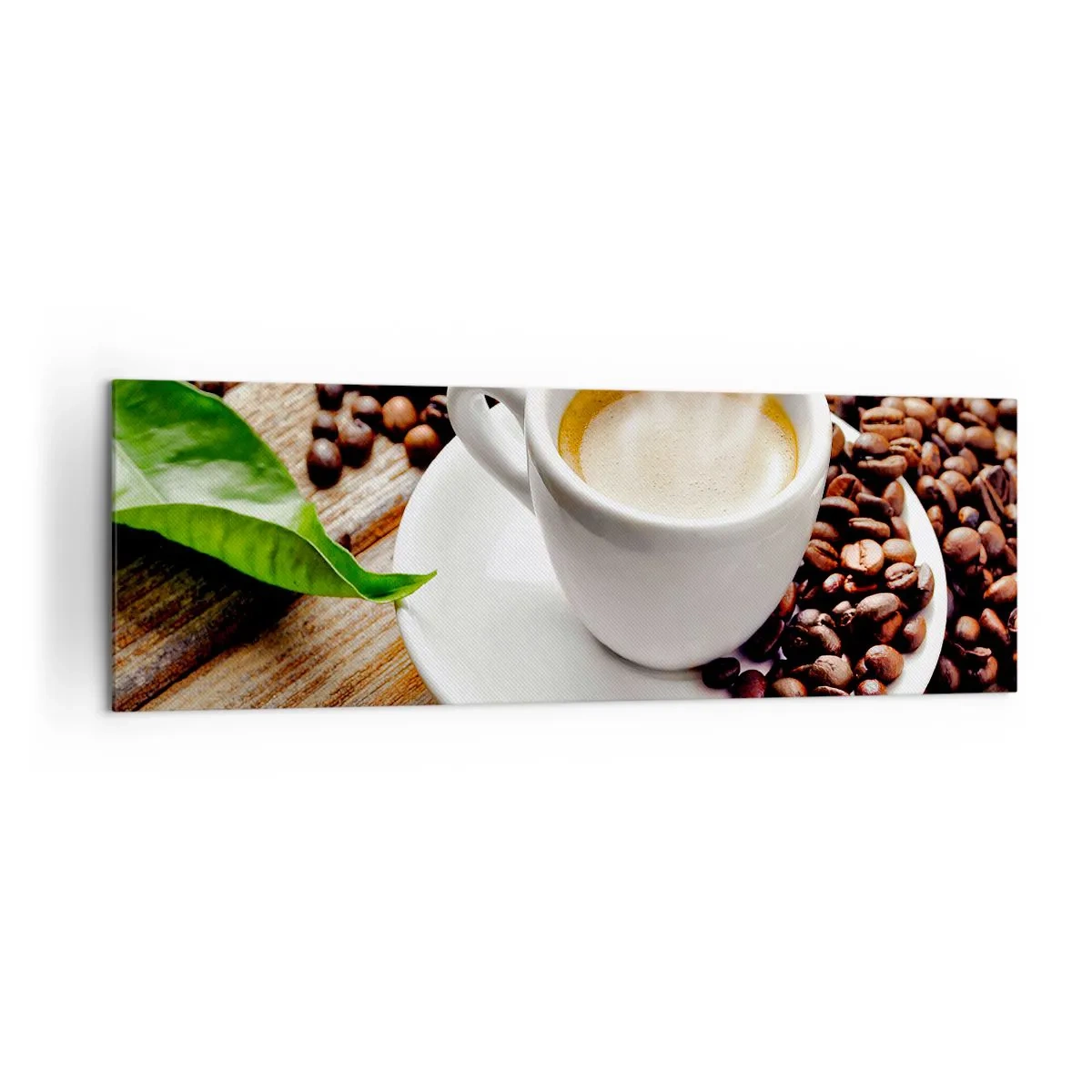 Vászonkép - Kávé az asztalon - 160x50 cm