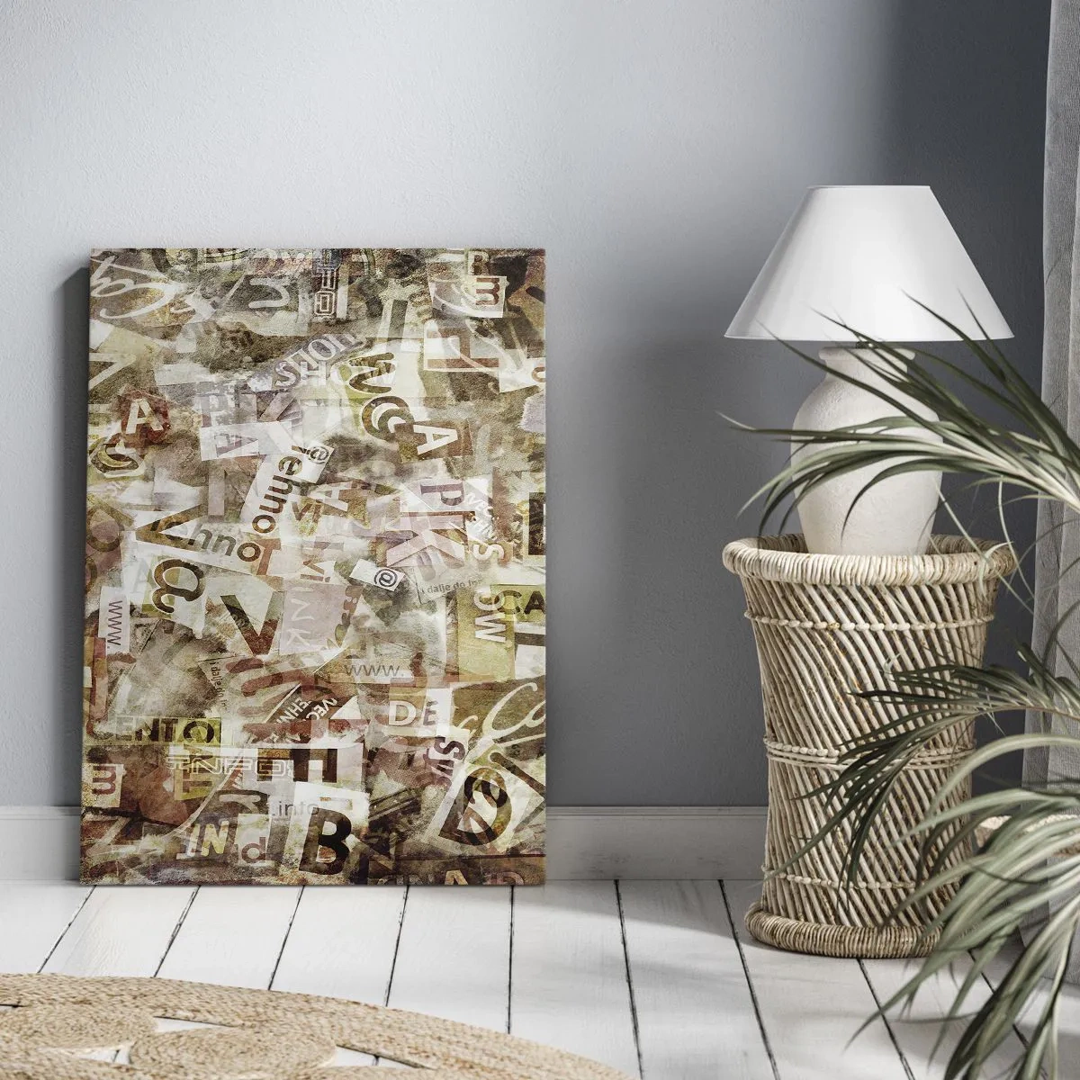 Vászonkép - Betűkkel egyesítem a fecsegést - 55x100 cm