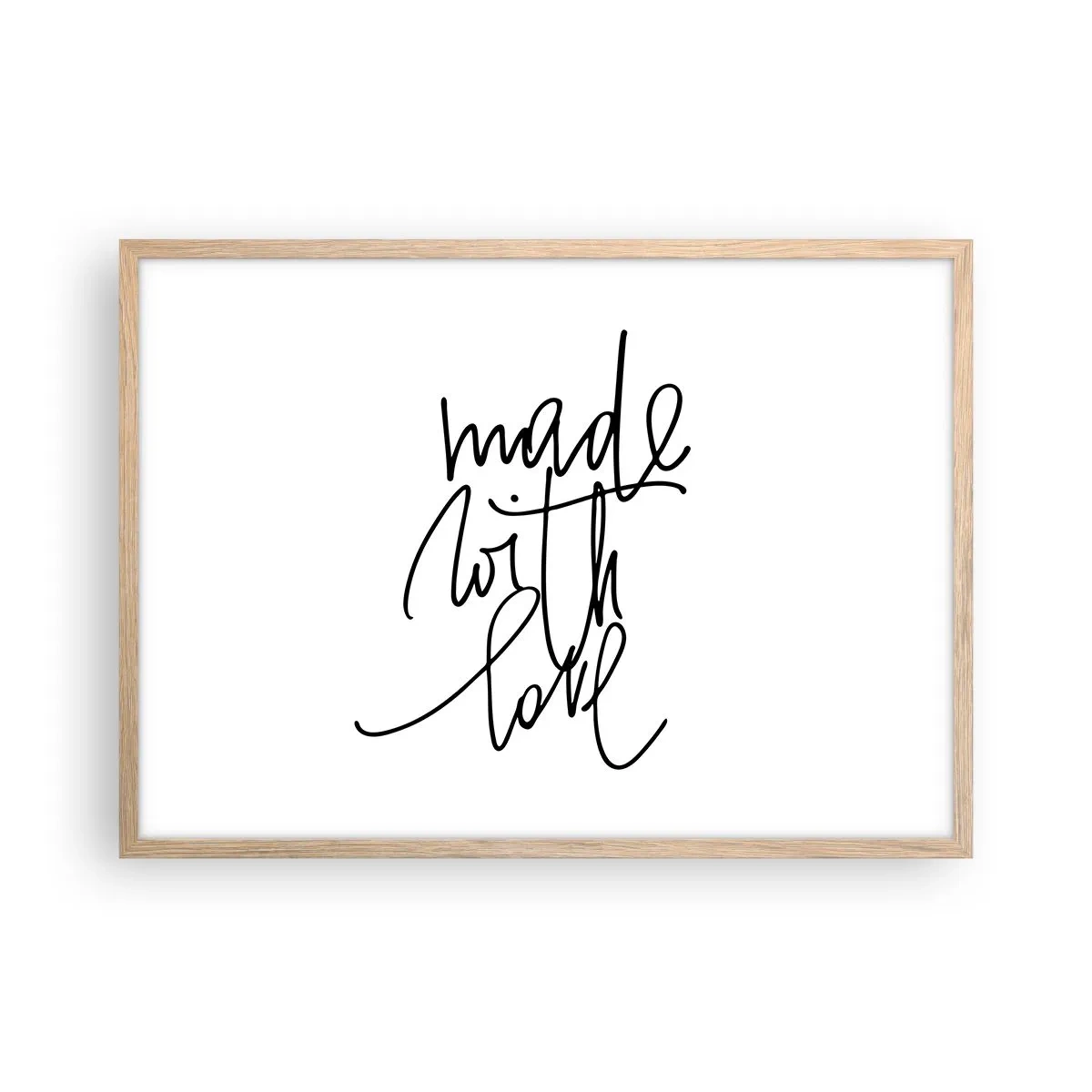 Poszter világos tölgy keretben - A legjobb márka - 70x50 cm