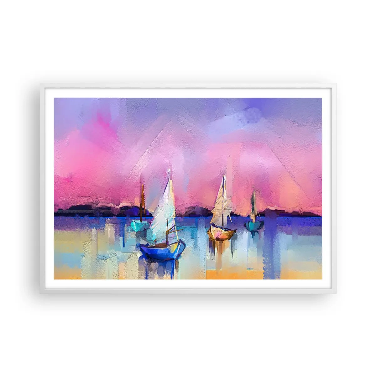 Poszter fekete keretben - Irány: széles vizek - 100x70 cm