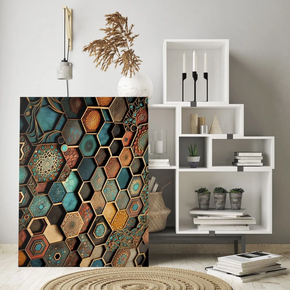 Üveg kép - Arab ornamentika - egy variáció - 50x70 cm