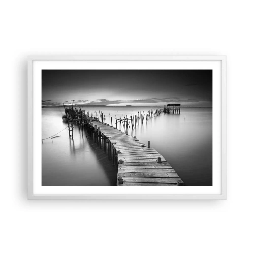 Poszter fekete keretben - Egy elfeledett part békéje - 70x50 cm