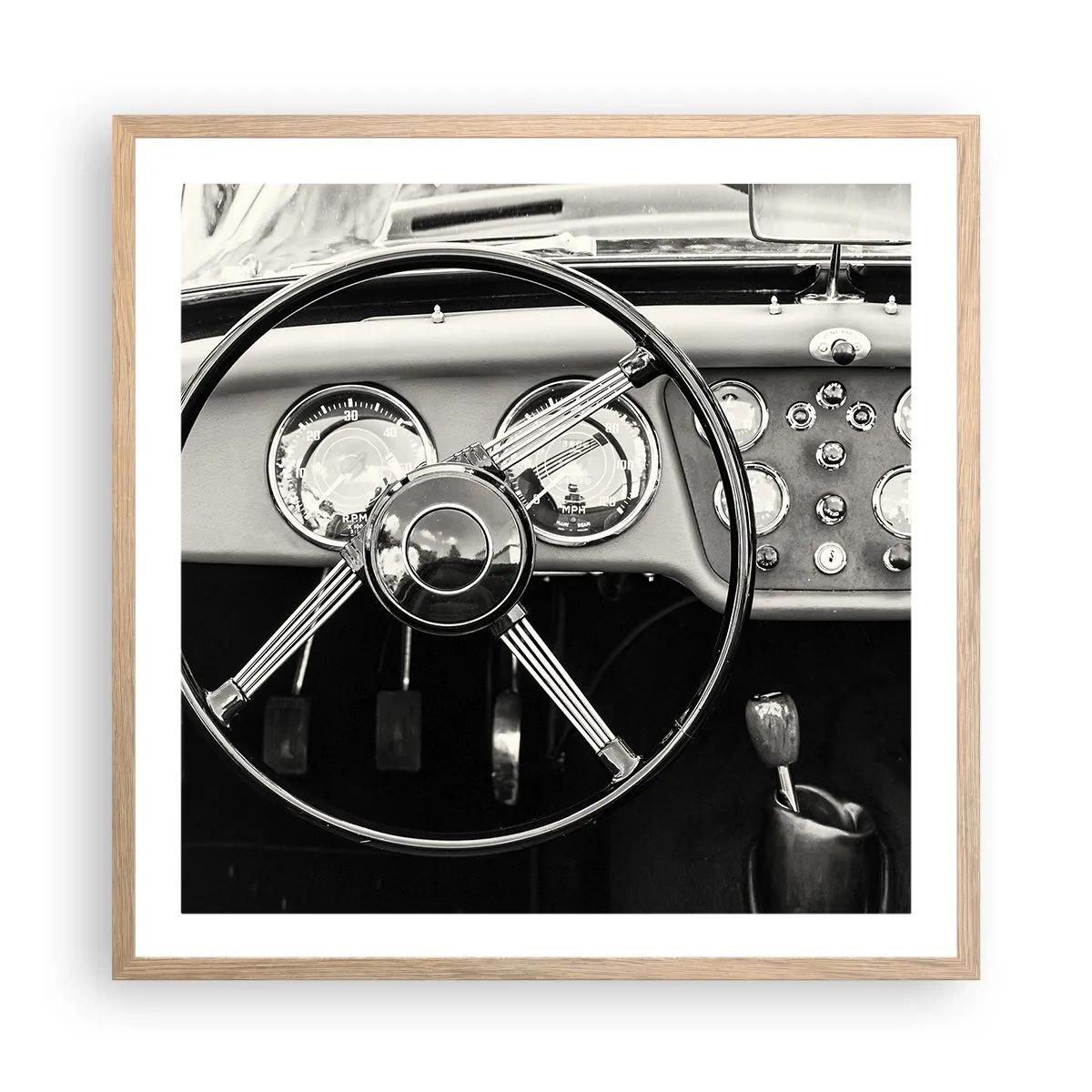 Poszter világos tölgy keretben - Gyűjtő álma - 60x60 cm