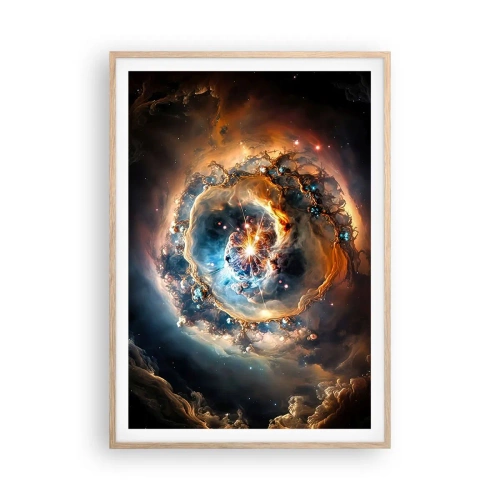 Poszter világos tölgy keretben - Kezdet - 70x100 cm