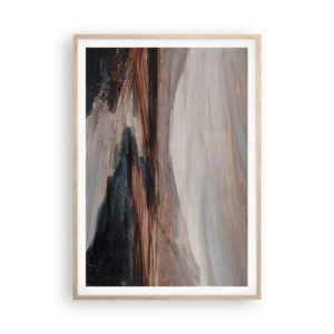 Poszter világos tölgy keretben -  Békés völgy - 70x100 cm