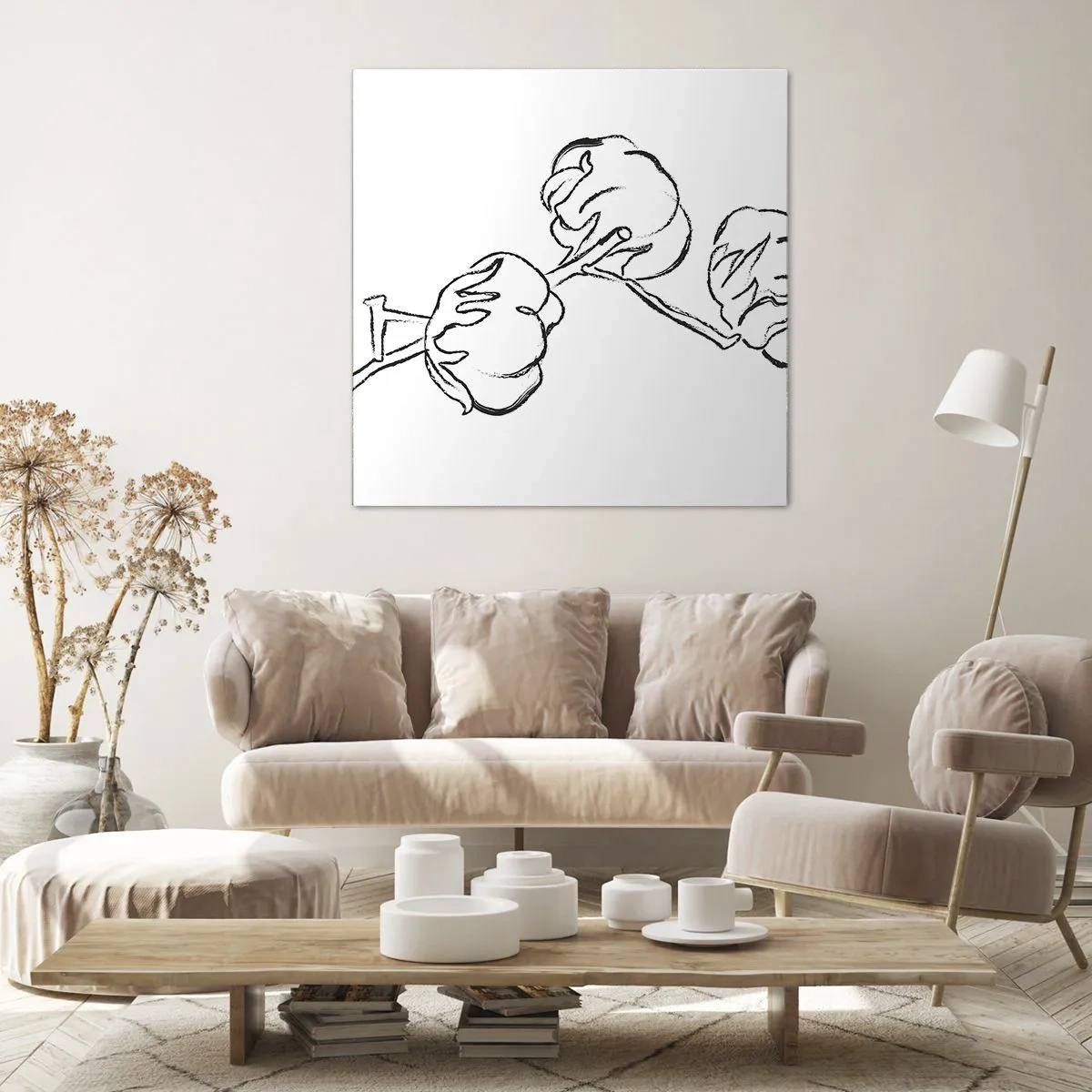 Vászonkép - Pamut pehely - 70x70 cm