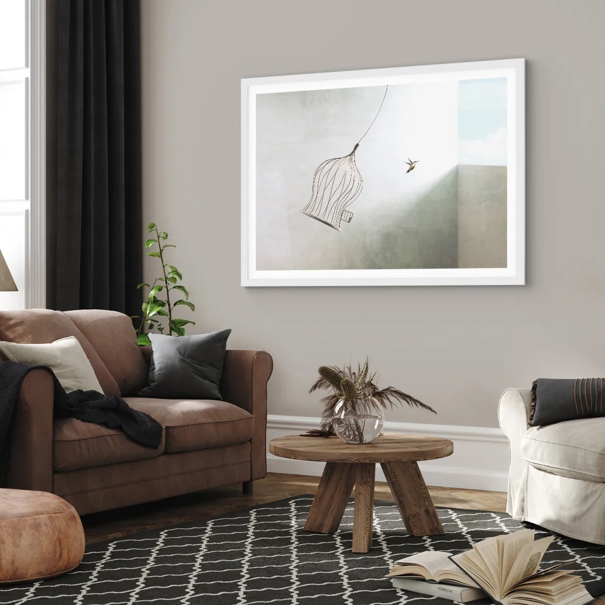 Poszter fekete keretben - Az elememen - 91x61 cm