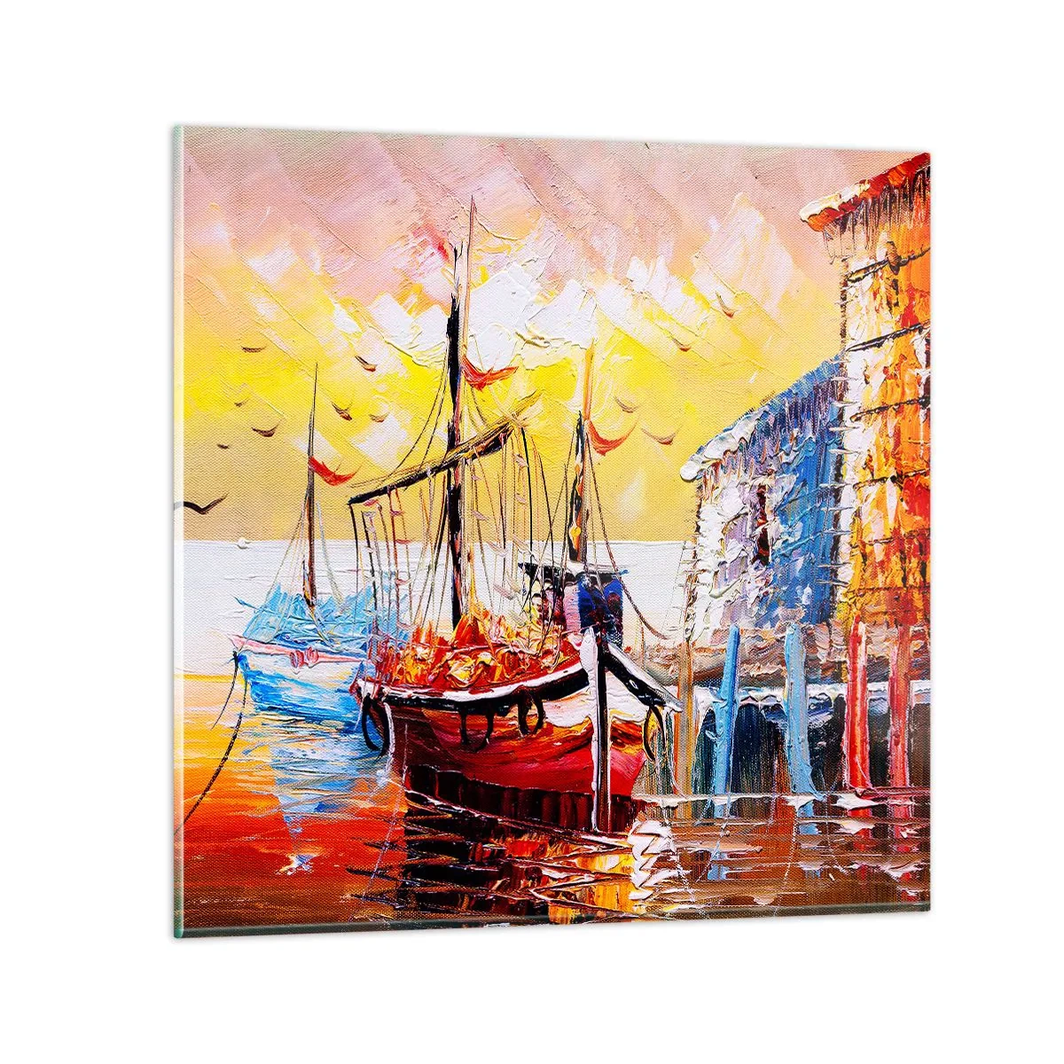 Üveg kép - Boldog visszatérés - 50x50 cm