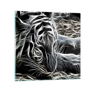 Üveg kép - Tanulmány a macska könnyedségéről - 30x30 cm