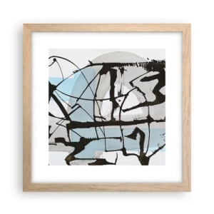 Poszter világos tölgy keretben - Mindennek ellenére kék - 30x30 cm