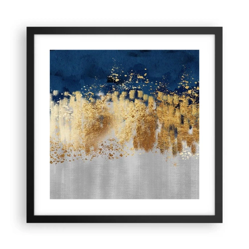 Poszter fehér keretben - Modern kompozíció csillogással - 40x40 cm
