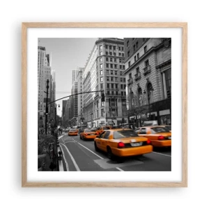 Poszter világos tölgy keretben - Nagyvárosi napok - 50x50 cm