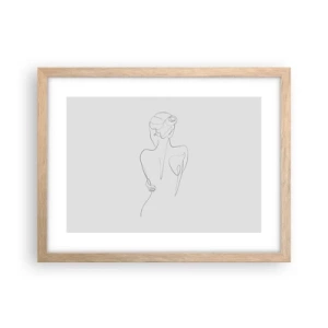 Poszter világos tölgy keretben - Testzene - 40x30 cm