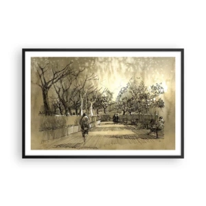 Poszter fehér keretben - Egy tollal megállított pillanat - 91x61 cm