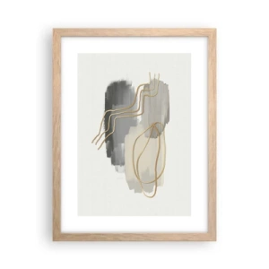 Poszter világos tölgy keretben - Létezés és mozgás - 30x40 cm