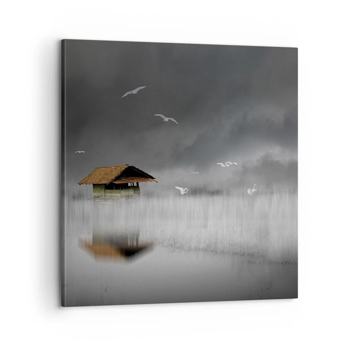 Vászonkép - Menedék az esőtől - 60x60 cm