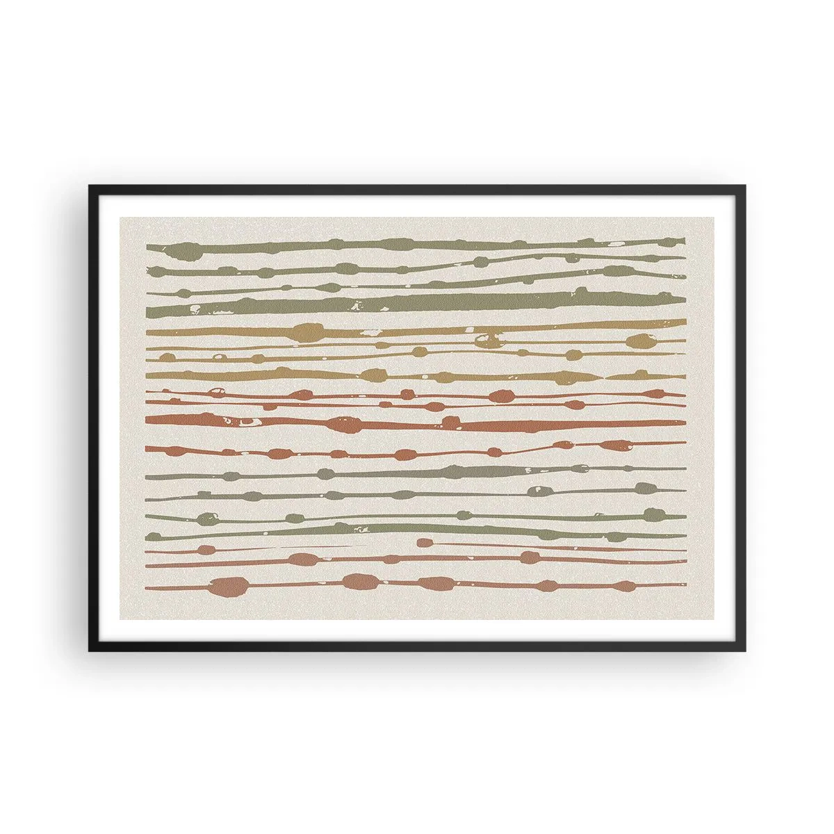 Poszter fehér keretben - Zenei színjegyzetelés - 100x70 cm