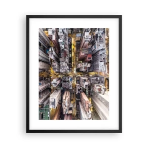 Poszter fehér keretben - Üdvözlet Hongkongból - 40x50 cm