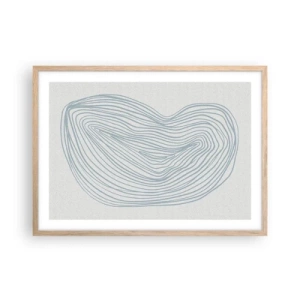 Poszter világos tölgy keretben - Egy csepp mosolya - 70x50 cm