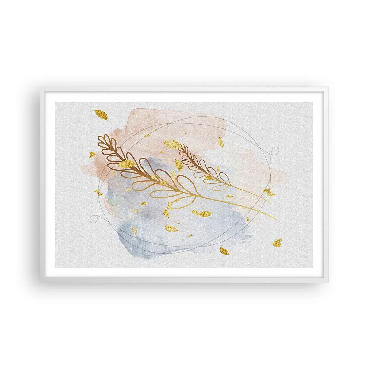 Poszter fekete keretben - Aranyszínű fuvallat - 91x61 cm