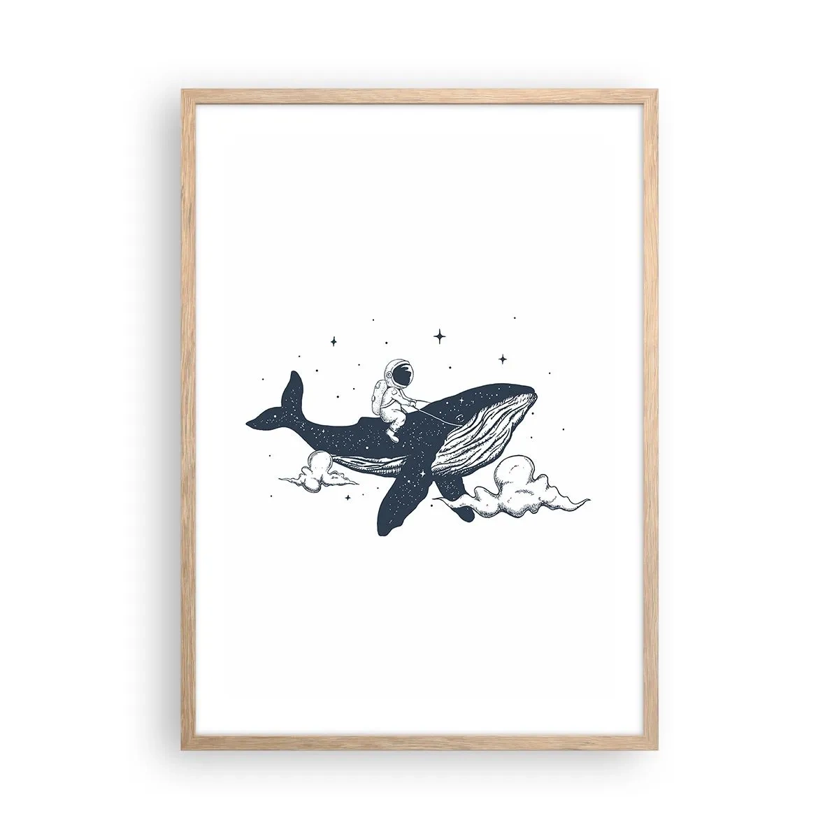 Poszter világos tölgy keretben - Egy kozmikus kaland - 50x70 cm