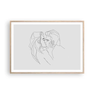 Poszter világos tölgy keretben - Ugyanaz a vonalón - 100x70 cm