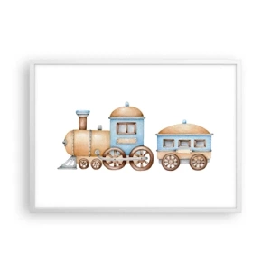 Poszter fekete keretben - Az állomáson állva... - 70x50 cm