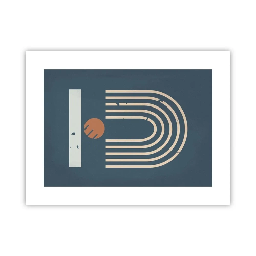 Poszter - Geometria sötétkék háttéren - 40x30 cm