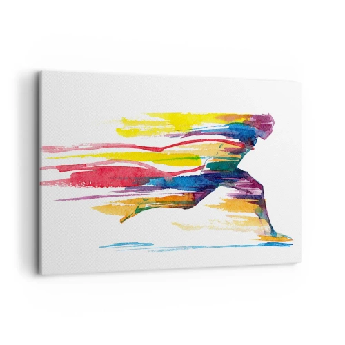 Vászonkép - Futás a szivárványon - 100x70 cm