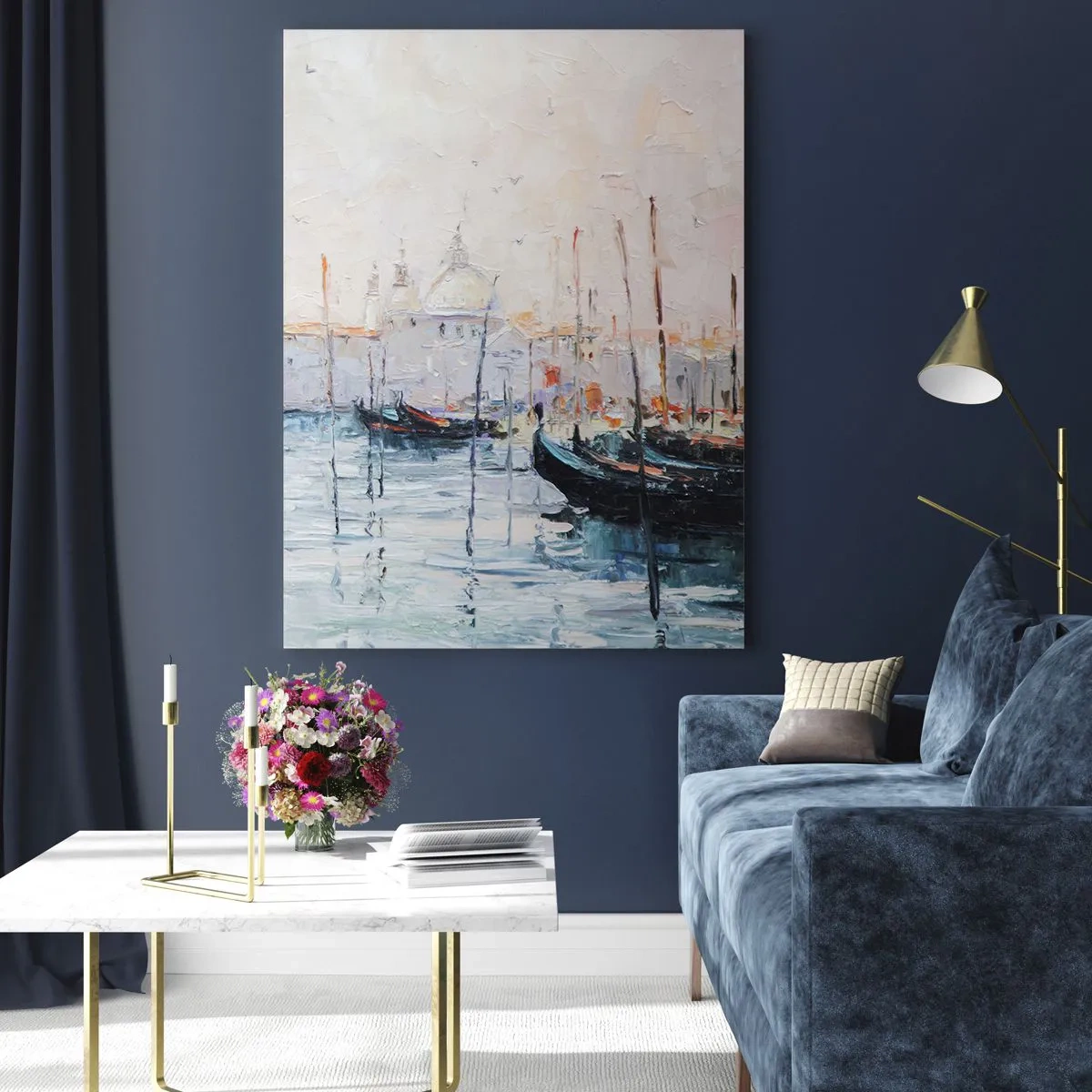 Üveg kép - A víz mögött, a köd mögött - 50x70 cm